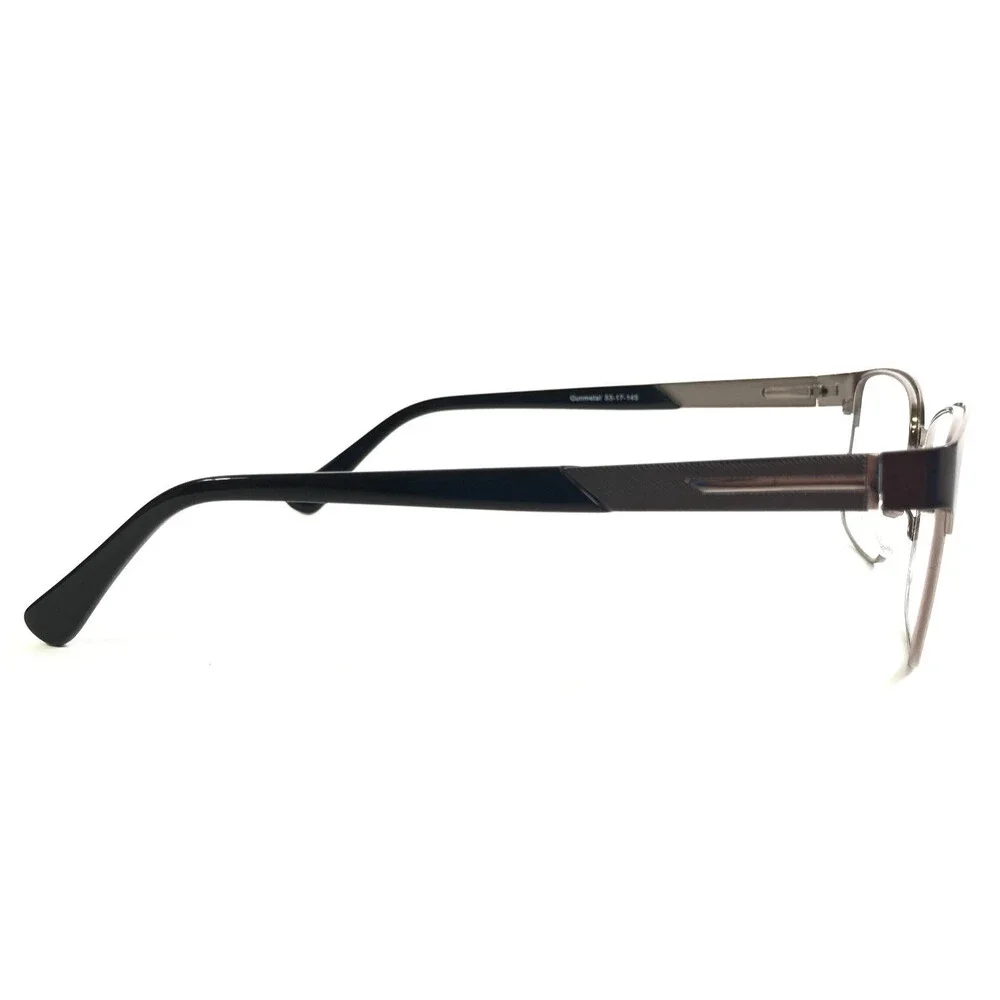 DC Eyeglasses Frames 182 Capri Gunmetal Black Rectangle Full Rim 53-17-145